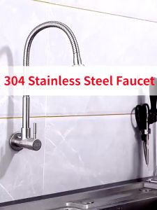 SUS304 Kran Angsa Dapur Fleksibel 1/2 Inch High Quality Keran Air 2 Mode Keran Cuci Piring