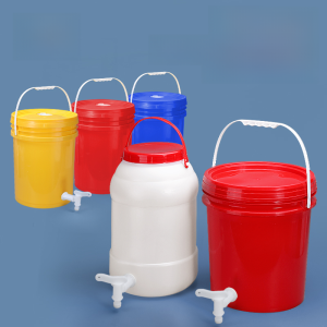 Thickened Plastic Bucket with Tap Switch Water Storage Bucket Hand Washing Bucket 10L 20L 25KG Plastic Barrel for Home Use