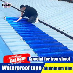 🌈Getting Ready for Rainstorm 🌈Heat resistant Aluminum waterproof tape Color steel tile waterproof Strong self adhesive suitable for waterproofing leaks on roofs cracks color steel tiles etc. Roof tape sealant leak repair Strong butyl