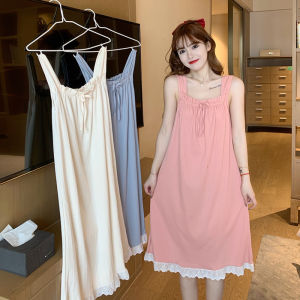 Baju Tidur Piyama Wanita/Korean Seksi Rok Lingerie Dress Behan Sutra Susu Daster Suspender Wanita