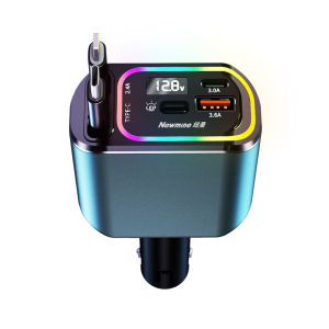 NIUMAN | Super Fast Car Charger with Retractable Cable 2 in 1 Function