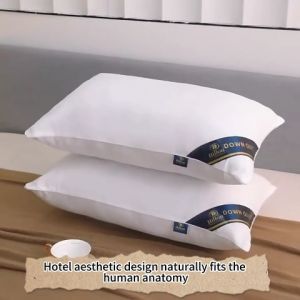 [COD] 1KG/1000g Hilton Hotel Feather velvet Pillow Soft and skin-friendly wicking moisture 48×74cm
