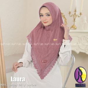 Hijab Instan Renda Polos Jersey Emily Twotone/Jilbab Harian Laura Label Akrilik¹