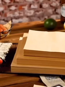 Purrhappy 50/100pcs Food Grade Wax Paper Sandwich Wrapping Paper Oil Proof Checkered Bear Natural Style