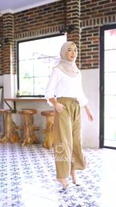 AQILALOVA Elbina Kulot Celana Panjang Wanita Standar & Jumbo