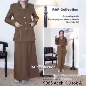 RAP - 9065 & 9068 Set Blazer Pemda Aceh Kerah Jas Rok atau celana-Seragam pemda-Seragam Kantor