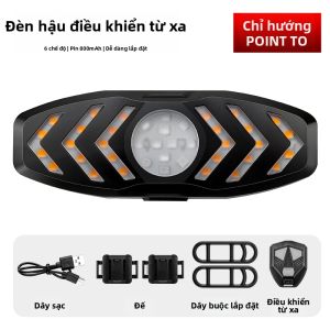 West Biking | Đèn Đuôi Xe Đạp Thông Minh Không Dây Có Tín Hiệu Rẽ