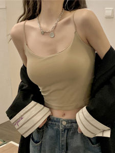 สตรีทสไตล์ เปลือยรวม ผู้หญิง เสื้อกั๊ก 2024 ใหม่ ฤดูร้อน แจ๊กเก็ต ไม่มีสาย หลอด เสื้อท่อนบน พร้อมแผ่นรองหน้าอกสวมใส่ชุดด้านใน