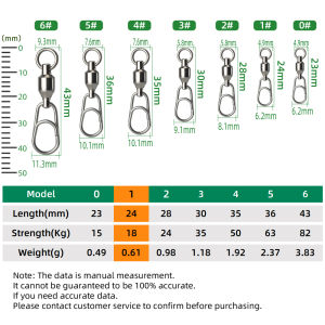 10pcs Stainless Steel Fishing Snap Swivels Bait and line Connectoand Accessories Strengthen Connector