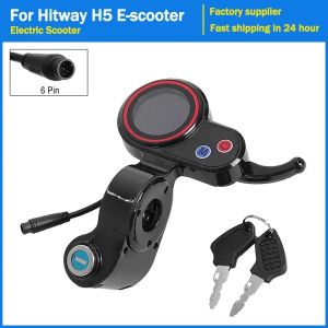 Electric Scooter LCD Display for Hitway H5 Kickscooter 6 Pin Display with Locking Instrument Dashboard Replacement Accessories