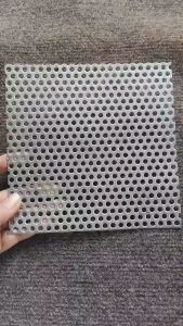 ตะแกรงสแตนเลสเจาะรู 5 มิล ขนาด 17x17cm. (หนา 1 มิล) สแตนเลส 304 เทียบขนาดจากไม้บรรทัดก่อนสั่ง