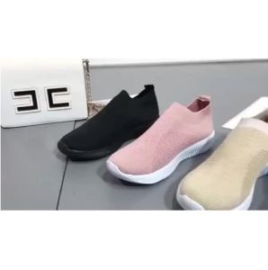 🍋 READY STOCK🍋1926-2 - Women Flying Woven Casual Sports Shoes Elastic Breathable Running Shoes kasut perempuan