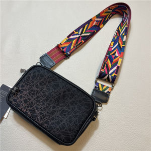 Threebox Fashionable Mens Single Shoulder Bag Soft Leather Color Changing Pattern Casual Crossbody Backpack Korean Trendy Bag