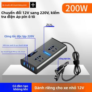 SUPENG | Bộ Chuyển Đổi Điện 12V 24V Sang 220V Đa Năng Cổng Sạc Ô Tô