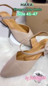 Prettyfeet HARA Kasut Tumit Rendah Wanita - Plus Size Low Heels Women - Size 41 to 47 (Ready Stock)