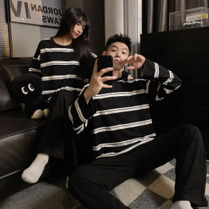 JIJIFA | Cotton Long Sleeve Striped Pajama Set