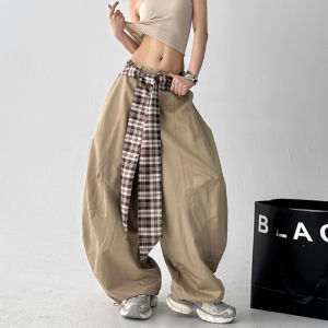 Quần Ống Rộng Thoải Mái Cho Nữ Mùa Thu Năm 2025 Thiết Kế Dệt Kim Màu Kaki Rộng Rãi Đa Năng Quần Dài Thường Ngày