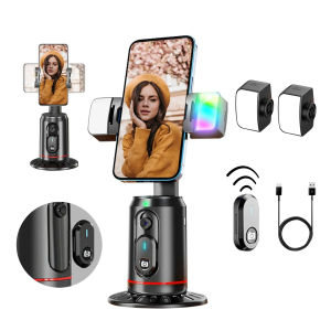 Q02 Gimbal Stabilizer Handphone Auto Balance 360°AI Face Tracking Gesture Control P02 Tripod Bluetooth Multifungsi