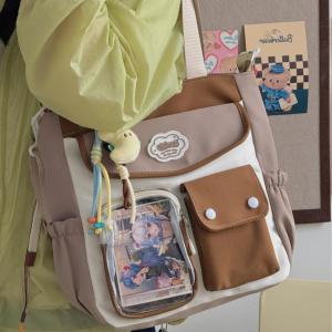 OUDENGPAI | Green Color High Capacity Backpack For Junior High School Girls Durable Double Shoulder Strap School Bag With Zipper Closure