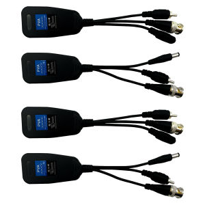 2pcs BNC to RJ45 Transmitter Monitor Power Transmitter for Integrated Video Power Conversion of HD-CVI/TVI/AHD Analog HD Signal