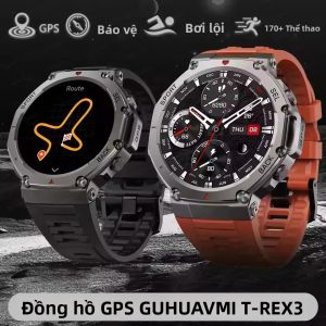 Đồng Hồ Thông Minh GPS Băng Tần Kép Tích Hợp T-Rex 3 Dành Cho Nam 5ATM IP69K Màn Hình AMOLED HD Chống Nước La Bàn Máy Đo Độ Cao Máy Đo Độ Cao Khí Quyển Theo Dõi Thể Thao