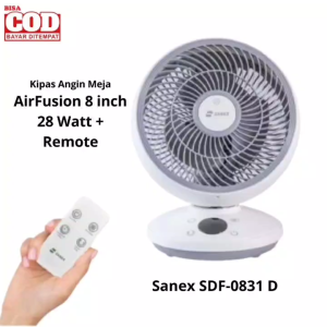 Sanex SDF-0831 D – Kipas Angin Meja AirFusion 8 inch 28 Watt + Remote