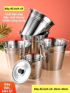 YANXING | Household Multi-purpose Stainless Steel Bucket Thick With Lid