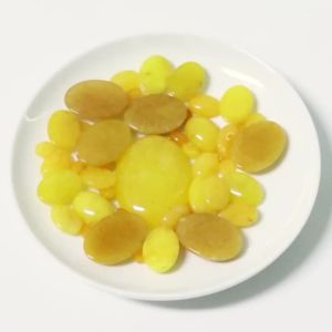 2/5/10pcs Natural Stone Cabochon Yellow Jade Oval Flatback Loose Beads For Jewelry Making DIY Crafts Necklace Ring Accessories