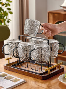 Baroquehouse | Vintage Hawthorn Pattern Glass Cup With Handle