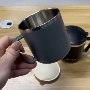 Z-Gadget⚡400ml Stainless Steel Insulated Thermal Coffee Mug Cup Thermos Drinking Tea & Coffee Cup Drinkware With Cover & Handle