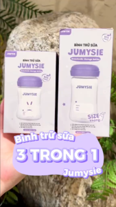 Bình Trữ Sữa Cổ Rộng Jumysie 180ml/260ml – Nhựa PP Không BPA Nắp Silicone Chống Sinh Khí An Toàn