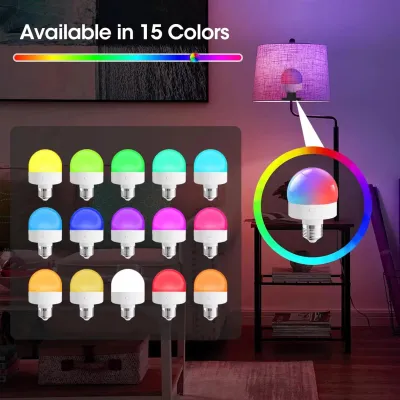 Rechargeable LED Smart Bulb E27 with USB Control Color Temperature 15 Brightness Levels RGB Timer Function And Remote