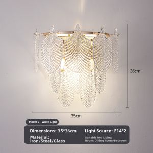 Modern Luxury French Crystal Wall Light
