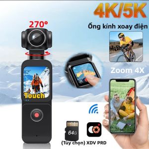 Camera Hành Động Bỏ Túi Màn Hình Cảm Ứng Ultra WIFI 4K/5K 270 Độ °   Camera Thể Thao Mini Vlog Dành Cho Mũ Bảo Hiểm Du Lịch Xe Đạp Ghi Hình Khi Lái Xe