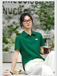 Vimly | Cotton Polo Collar Short Sleeve T-Shirt