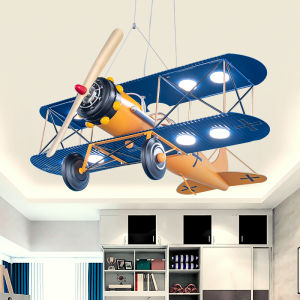 Childrens Room Aircraft Ceiling Light Boy Bedroom Full Spectrum Eye Protection Anti-blue Light High Color Rendering Fighter Chandelier Fighter