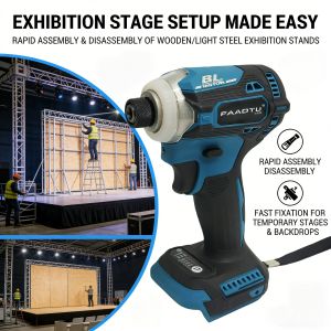 FAAOTU 171 Brushless Impact Driver Same Full Functions As MT Driver Fit MT 18V Lithium Battery NO battery