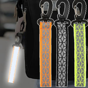 2PCS Reflective Straps For Backpack Reflective Safety Keychain For Backpack Carefully Designed Safety Supplies For Camping