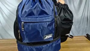 Balo dây rút thể thao xanh đen Xbags Xb 6005 Chất liệu chống thấm nước hiệu quả Chống tia UV