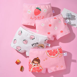 4Pcs/Set Kids Girls Cotton Underwear Cute Mermaid Print Pink Blue Boxer Briefs Breathable Soft Children Panties for Girl 2-10Y
