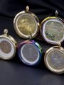 Personalized Coin Pendant Keychain Silver Dollar Shell Necklace Zodiac Commemorative Coin Holder Head Keychain Pendant. 