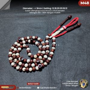 Tasbih Unab Maroko Mix Oud Sholib Putih Maroko