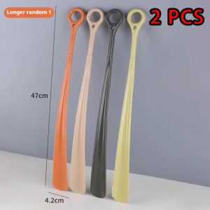 Long 47cm Hanging Ring Shoehorn Pregnant Woman Long Handled Lifter Elderly Shoe Spoon Lazy People Shoe Spatula Shoe Horns