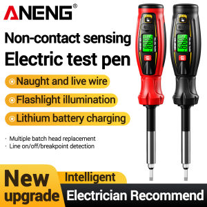 ANENG | ANENG B21 Rechargeable Voltage Detector Pen with LED Flashlight Auto Shutdown and Replaceable Tip for Electrical Maintenance