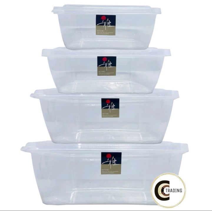 Rectangular Food Keeper (S M L XL) SOLD PER PIECE tupperware plastic ...