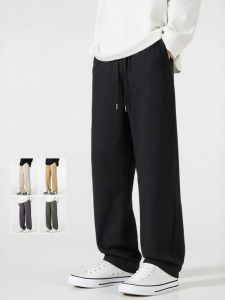 Warrior | Breathable Cotton Mens Pants Slim Straight Long Trousers