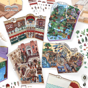 2.5D Stacking Castle DIY Miniature Scene Decal