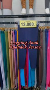 Legging anak perempuan polos 3-12 tahun murah pilih warna bahan spandek