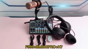 Siborie【COD】F999 Soundcard+BM800PRO Mic+H7 Headphone Paket Lengkap Mixer Bluetooth sound card for Streaming Langsung DJ Pengiriman cepatSiborie【COD】F999 Soundcard+BM800PRO Mic+H7 Headphone Paket Lengkap Mixer Bluetooth sound card for Streaming Langsung DJ