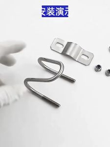 6pcs 25x25 50x32 New Double U-shaped Clamp Screw Cross Bolt Special-shaped Pipe Buckle for Aquaculture